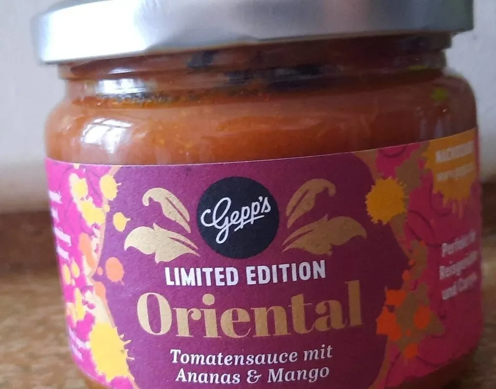 Oriental Tomatensauce mit Ananas und Mango Limited Edition