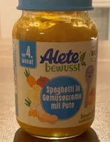 Spaghetti in Gemüsecreme mit Pute