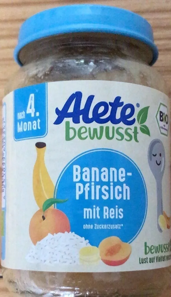 Bananenpfirsisch mit Reis