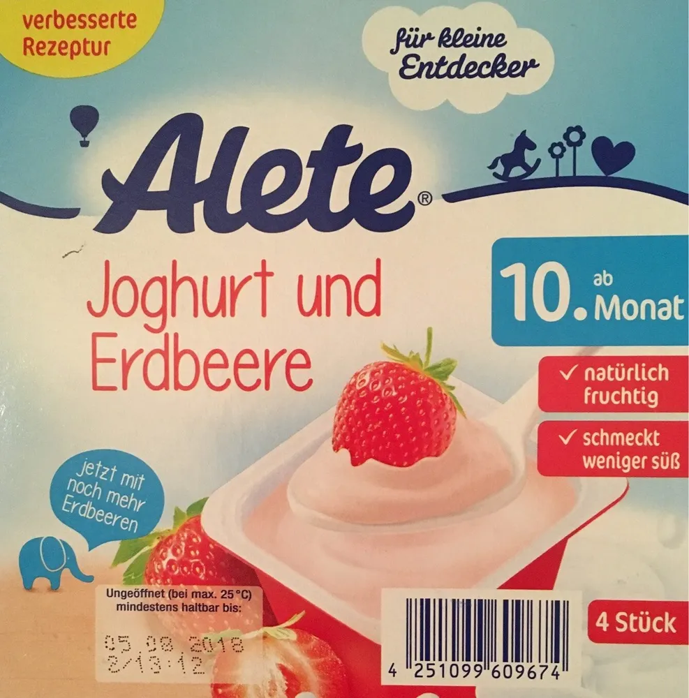Joghurt und Erdbeere