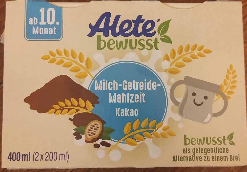 Alete bewusst Milch-Getreide-Mahlzeit Kakao