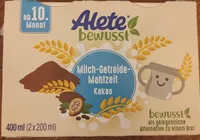 Alete bewusst Milch-Getreide-Mahlzeit Kakao