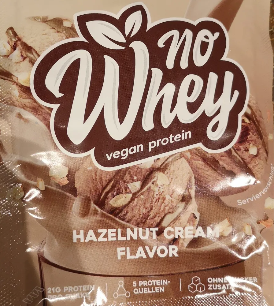 No Whey vegan protein Hazelnut Cream Flavor