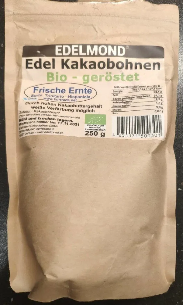 Edel Kakaobohnen geröstet