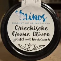 Griechische Grüne Oliven mit Knoblauchfüllung