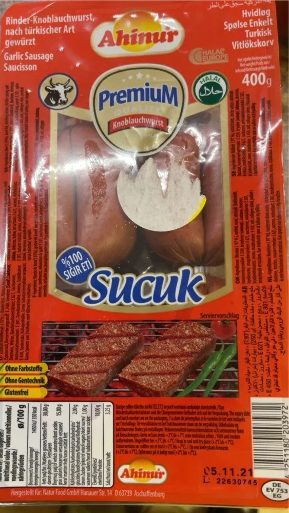 Rinder Knoblauchwurst nach türkischer Art