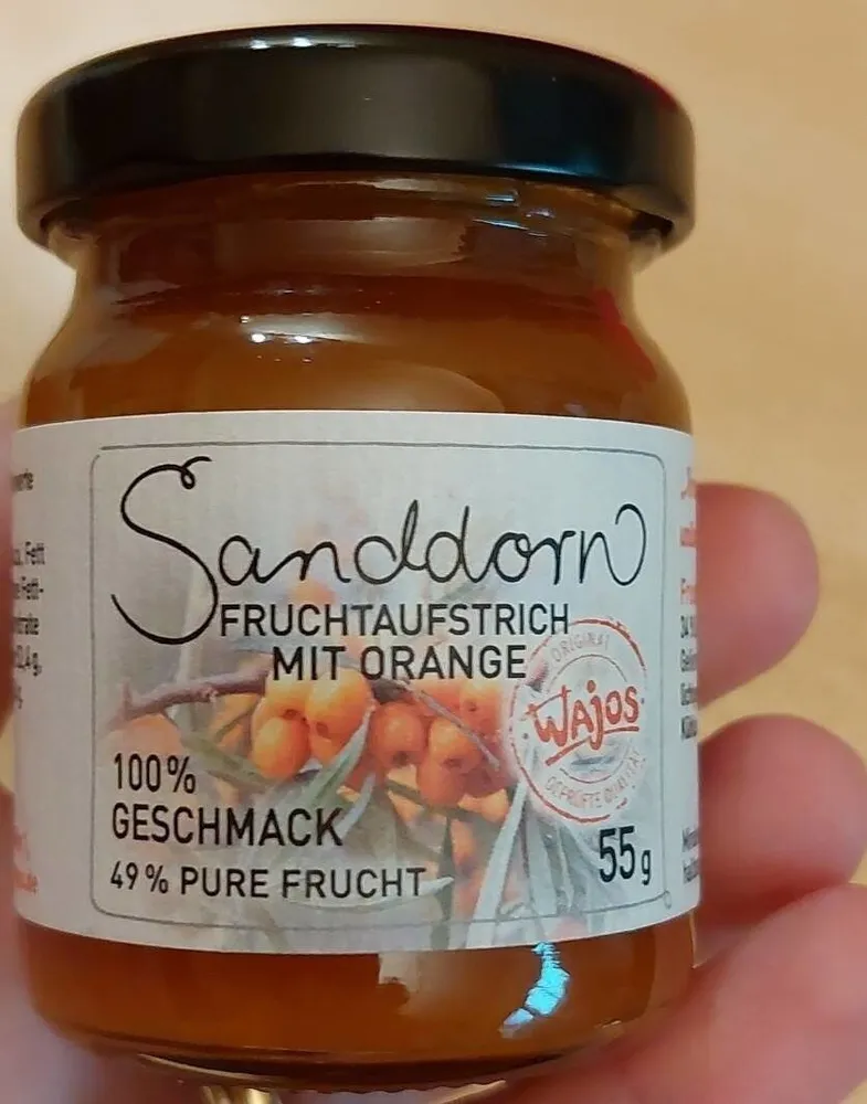Sanddorn fruchtaufstrich mit orange