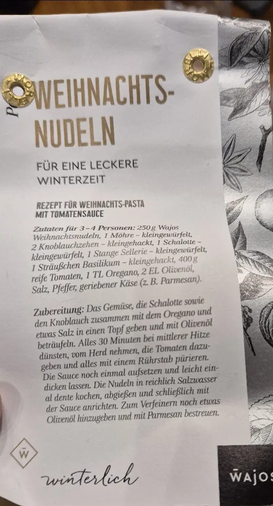 Weihnachtsnudeln