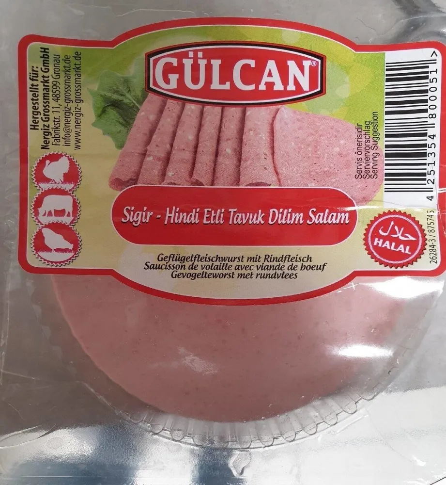 Sigir hindi etli tavuk dilim salam