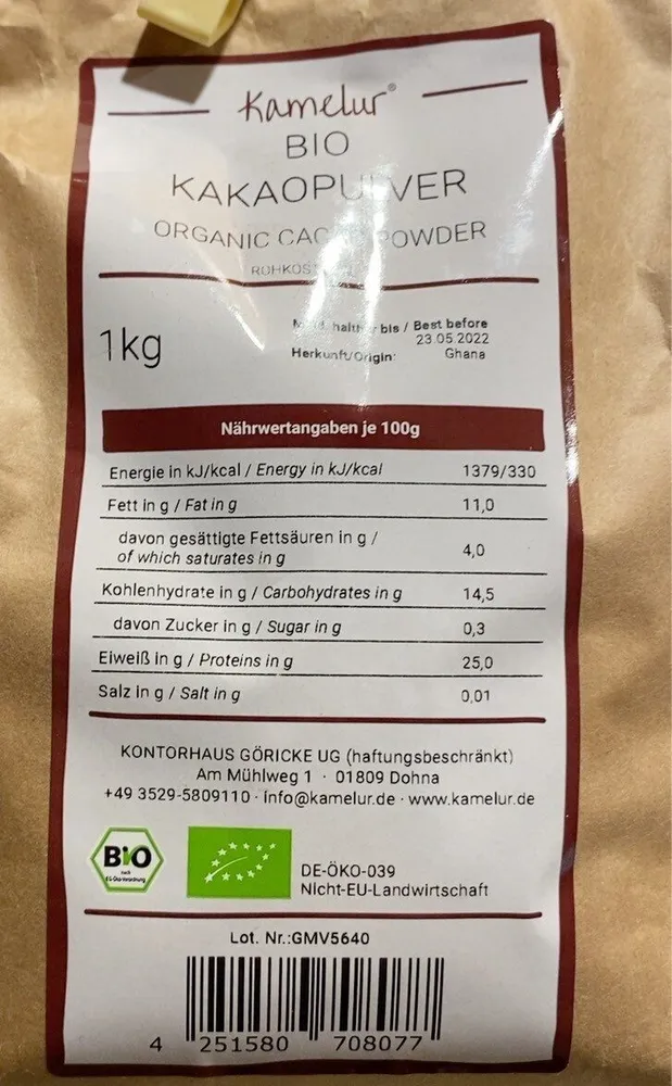 Kamelur Bio Kakaopulver
