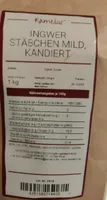 Lamelles gingembre confit