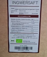 Bio Ingwersaft