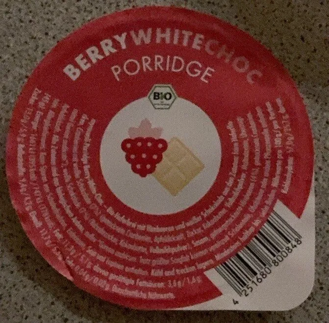 Porridge framboise chocolat blanc