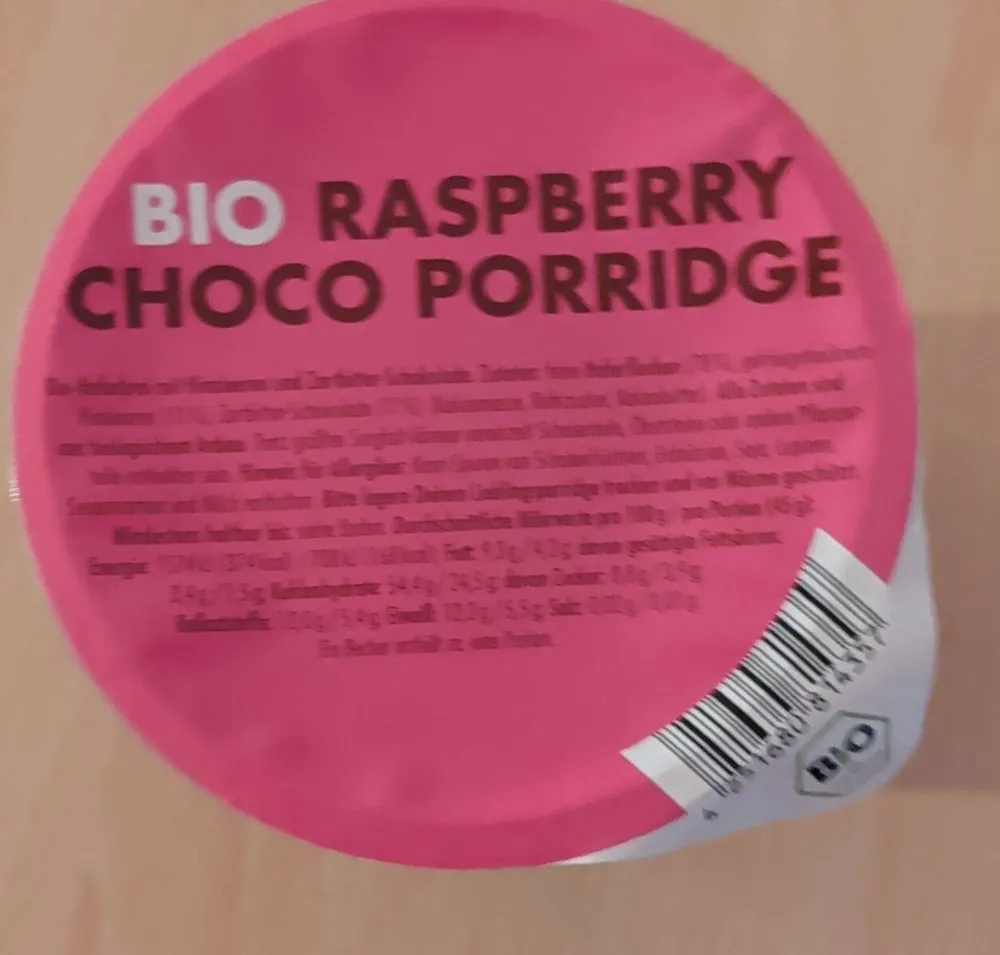 Bio raspberry choco porridge