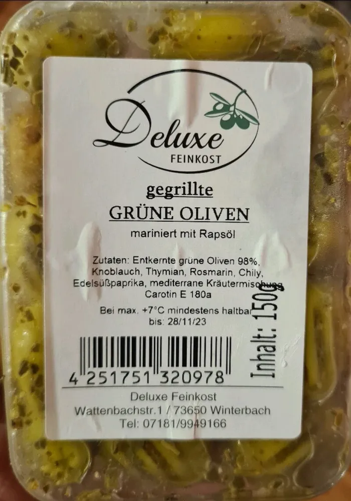 gegrillte Grüne Oliven