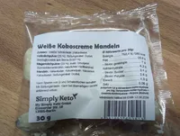 Weiße Kokoscreme Mandeln