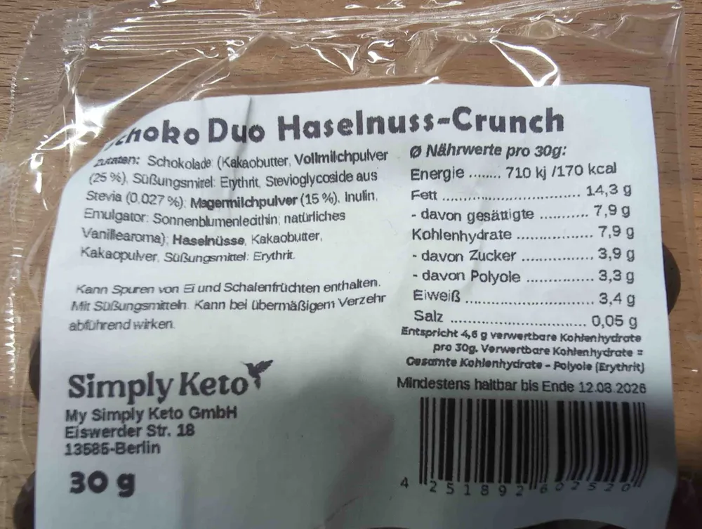 Schoko Fuo Haselnuss-Crunch
