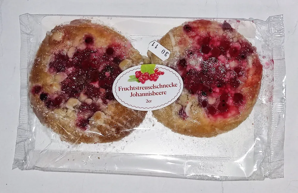 Fruchtstreuselschnecke Johannisbeere 2er