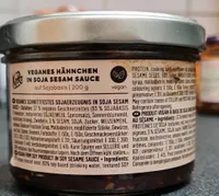 Vegan hähnchen in soja sesam sauce