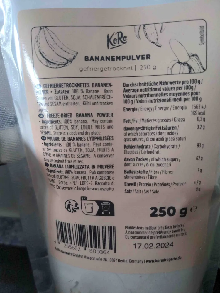 Bananenpulver