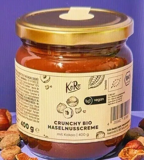 Crema di nocciole e cacao crunchy bio