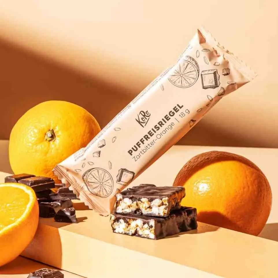 Chocolate and Orange Puffed Rice Bar
