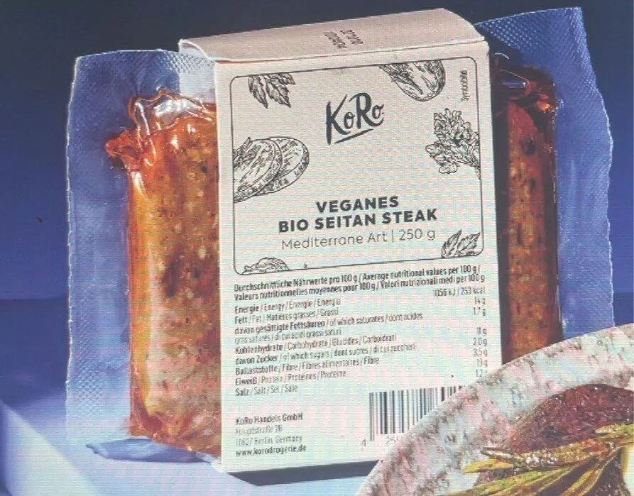 Bistecca di seitan bio alla mediterranea