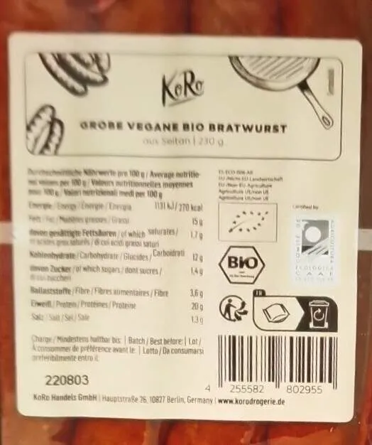 Saucisse seitan