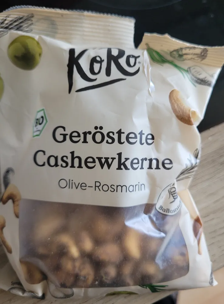 Geröstete Cashewkerne Olive-Rosmarin