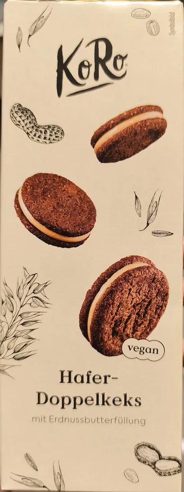 Hafer Doppelkeks mit Erdnussbutterfüllung