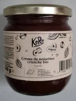 Crème de noisettes crunchy bio cacao