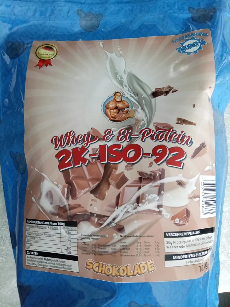 Whey&Ei-Protein 2k-ISO-92 Schokolade
