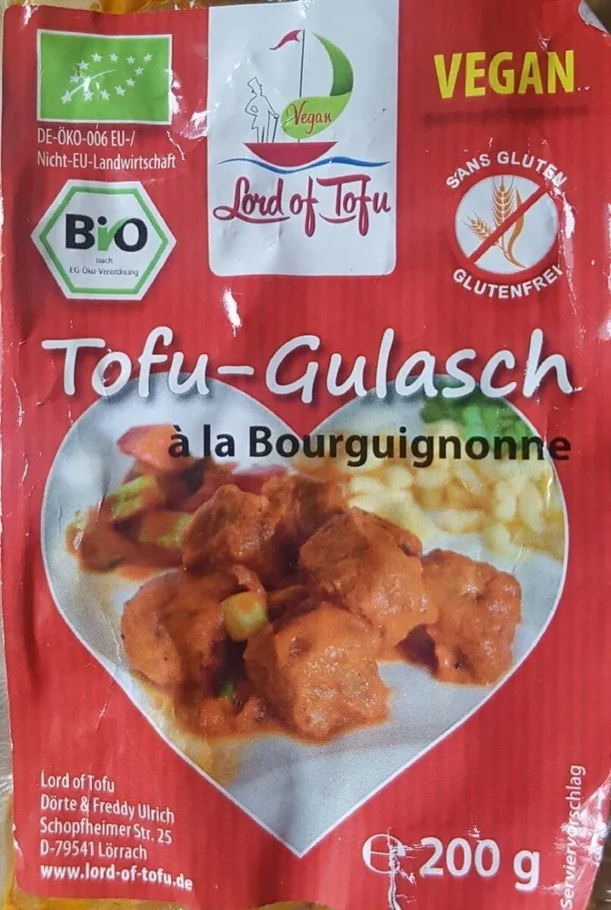 Tofu-Gulasch à la Bourguignonne