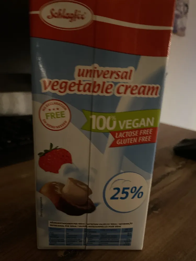 universal vegetable cream