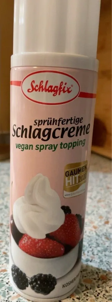 Vegan spray topping