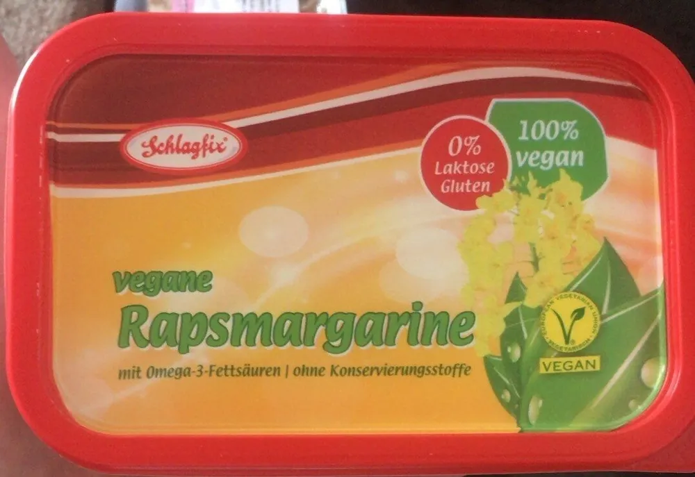 Vegane Rapsmargarine, Mit Omega-3-fettsäuren Ohne . ..