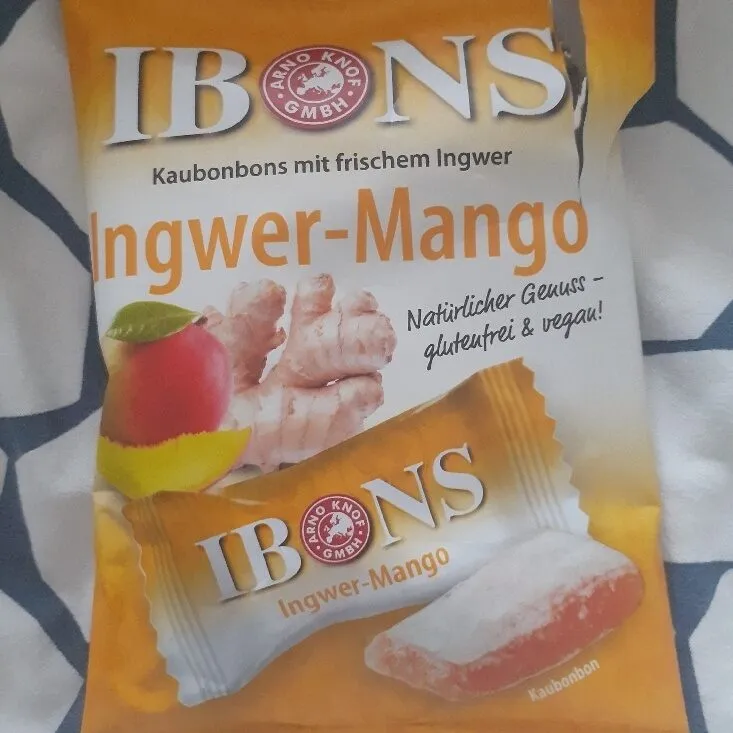 IBONS Kaubonbons mit frischem Ingwer