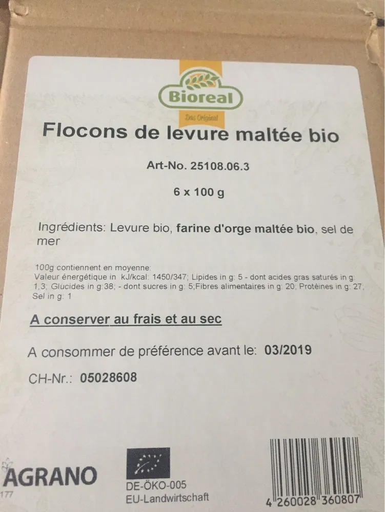 Flocons de levure maltée Bio