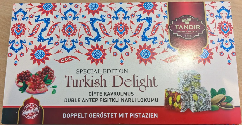 Turkish Delight ÇIFTE KAVRULMUŞ DUBLE ANTEP FISITKLI NARLI LOKUMU