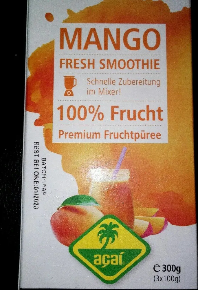 Pulpe de mangue 3x 100gr