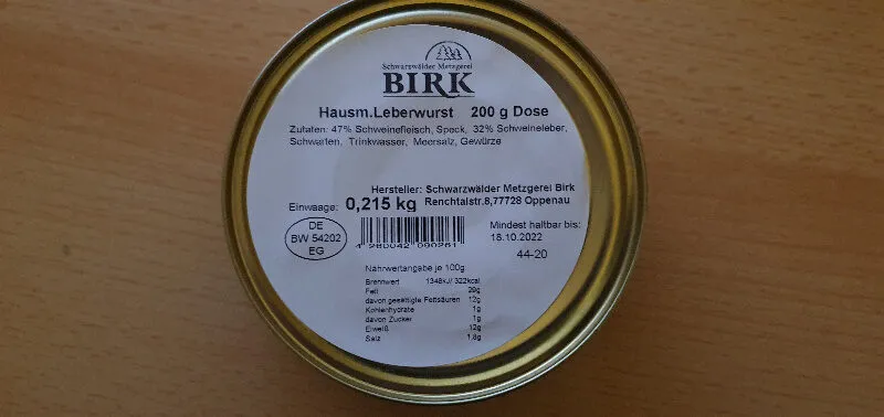 Leberwurst hausmacher