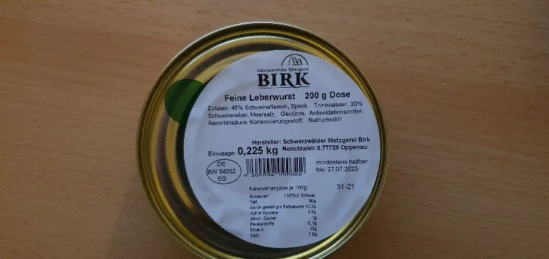 Leberwurst fein