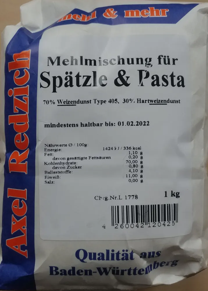 Mehlmischung für Spätzle & Pizza