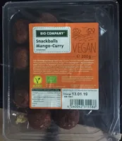 Snackballs mango curry