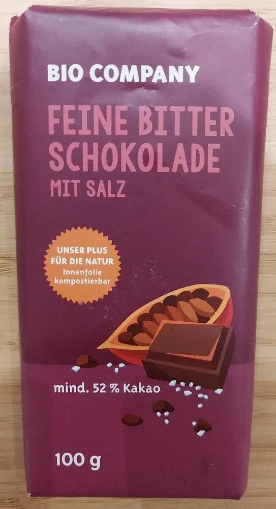 Feine bitter Schokolade mit Salz