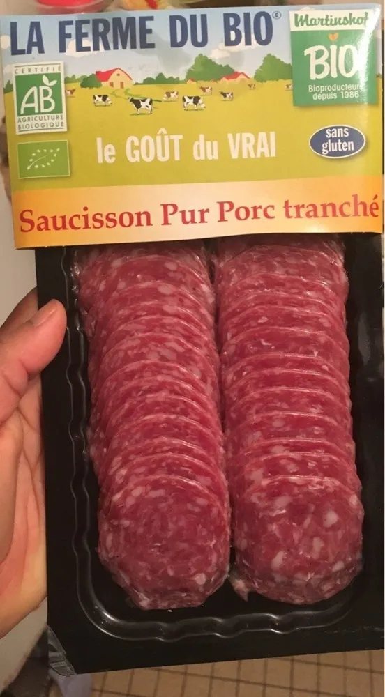 Saucisson pur porc tranché
