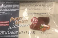 Power System Woman, Lower Carb Best Bar Chocolate-. ..