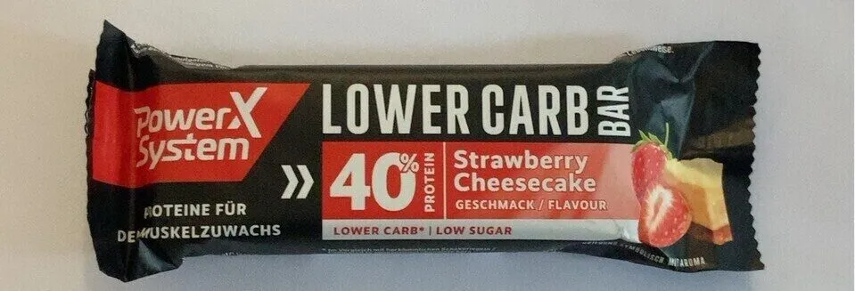 Lower carb strawberry cheesecake bar