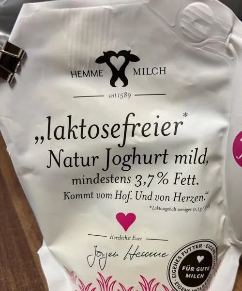 Laktosefreier Natur Joghurt
