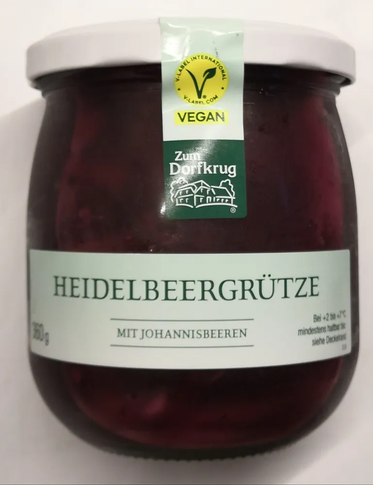 Heidelbeergrütze mit Johannisbeeren Sylter